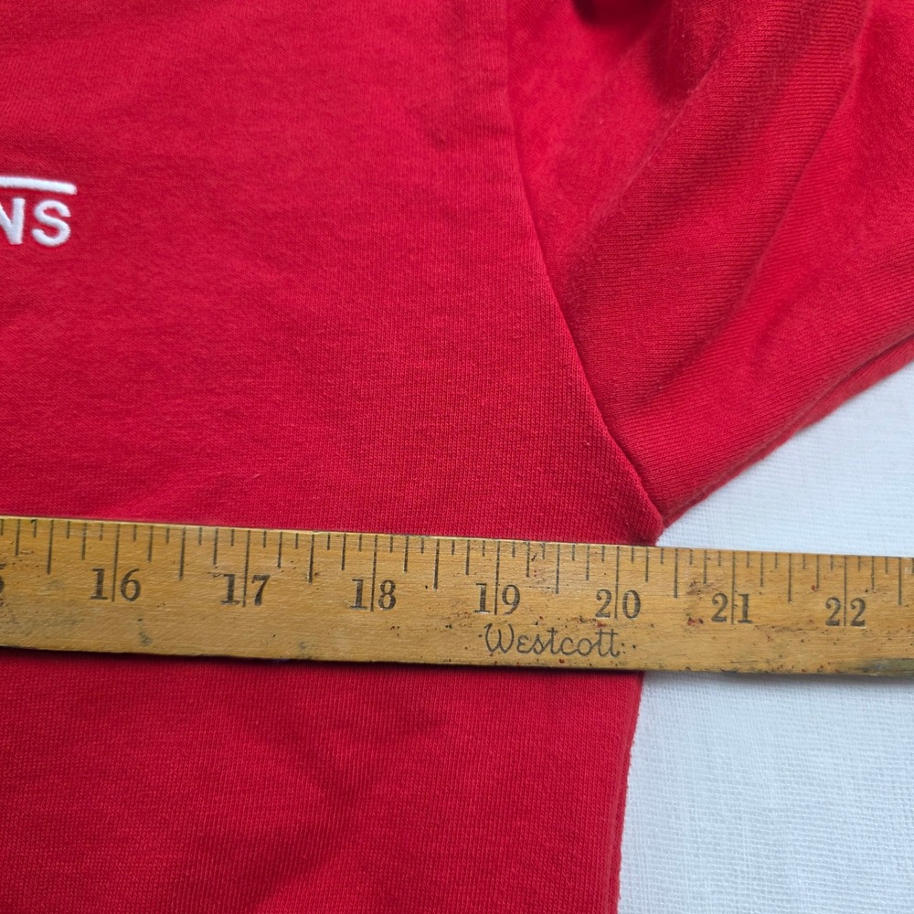 Vans Quarter Zip Sweatshirt Women S Red Checkerboard crop gorpcore Y2K skater - Picture 9 of 10